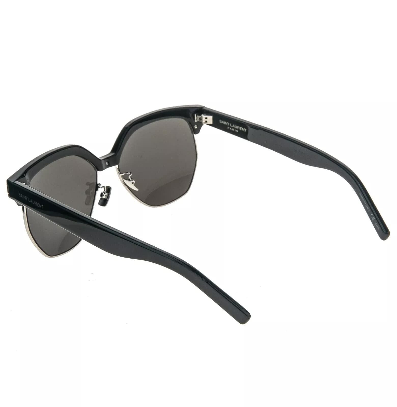 Yves Saint Laurent SAINT LAURENT 408 SL408 Black Silver Runway Sunglasses 002 Size ONE SIZE - 8 Thumbnail
