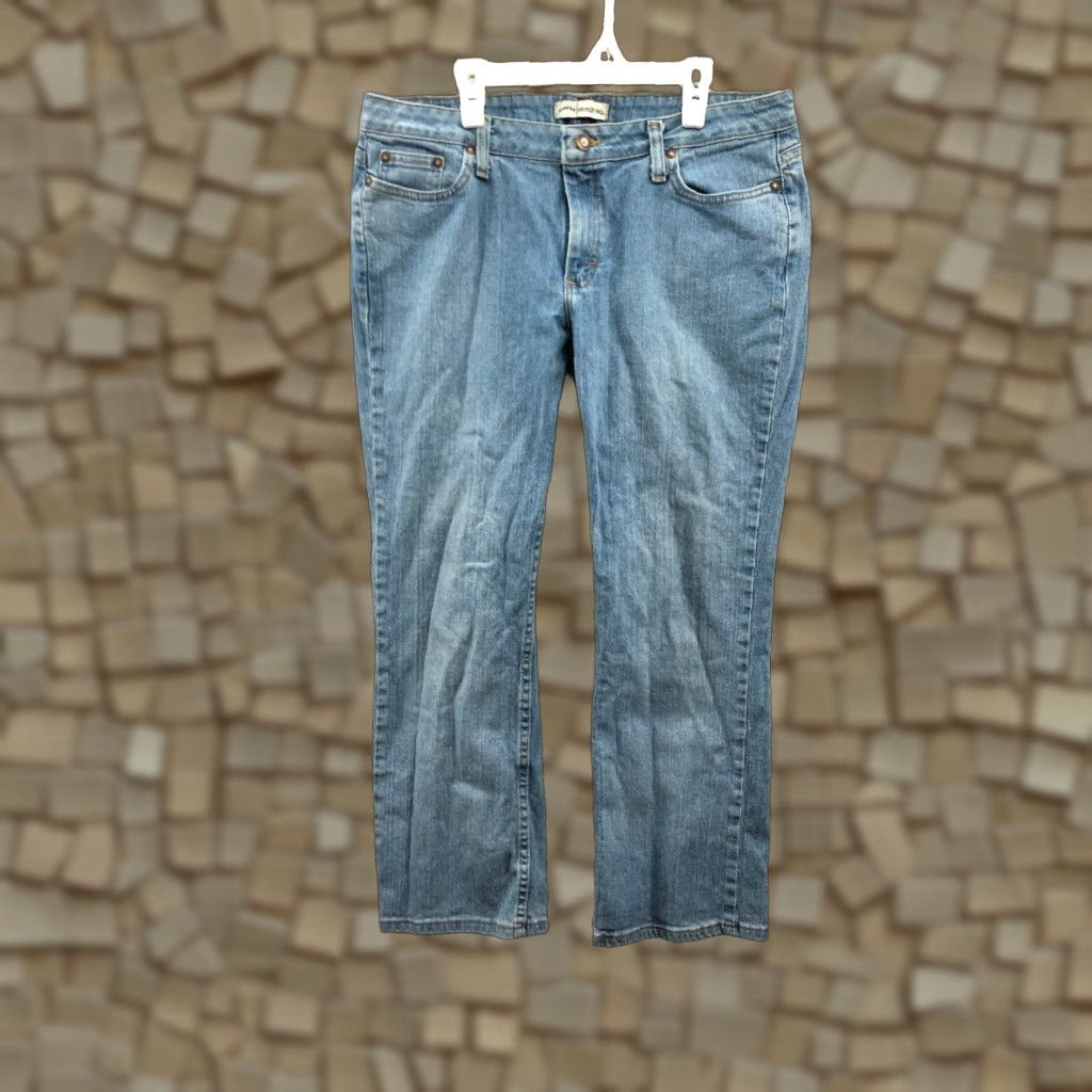 Vintage Riders Jeans Womens Size 14P Mid Rise Dark Wash Blue Denim Size 36" / US 14 / IT 50 - 1 Thumbnail