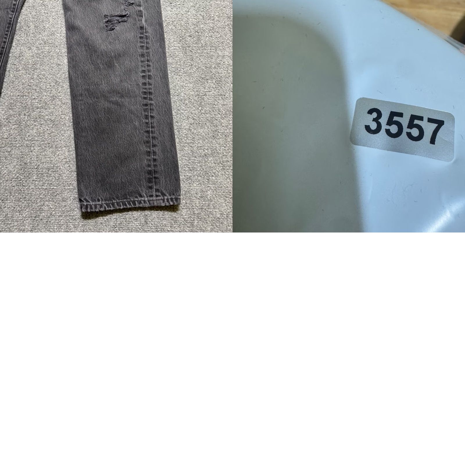 Levi's VINTAGE Levi's 501 Jeans Straight Black Men 36x34 Distressed Button Fly Paper Tag - 90s Style Mens Size US 36 / EU 52 - 10 Thumbnail