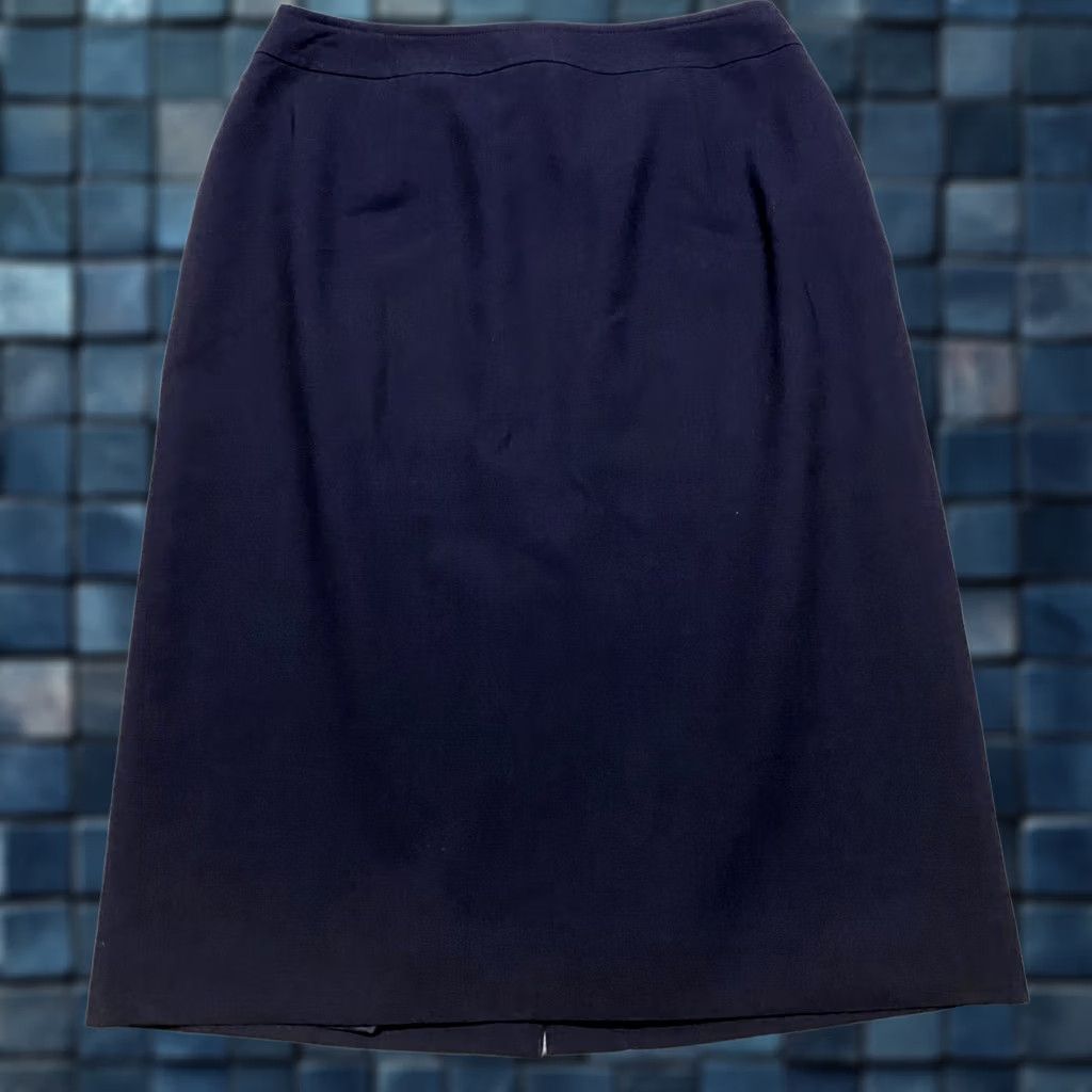 Talbots Talbots Womens Skirt Blue Pencil Straight Office Business 100% Wool Lined Size 8 Size 30" / US 8 / IT 44 - 1 Thumbnail