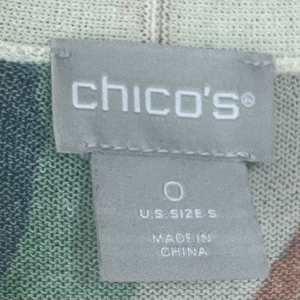 Chicos Chico's The Perfect Cardi Floral Cardigan White Orange Small Size S / US 4 / IT 40 - 3 Thumbnail
