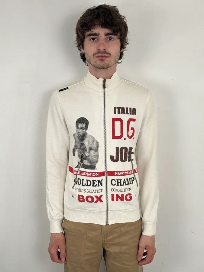Dolce & Gabbana 2000s Dolce & Gabbana White Ali Boxer Zip-up Sweater Size US S / EU 44-46 / 1 - 2 Thumbnail
