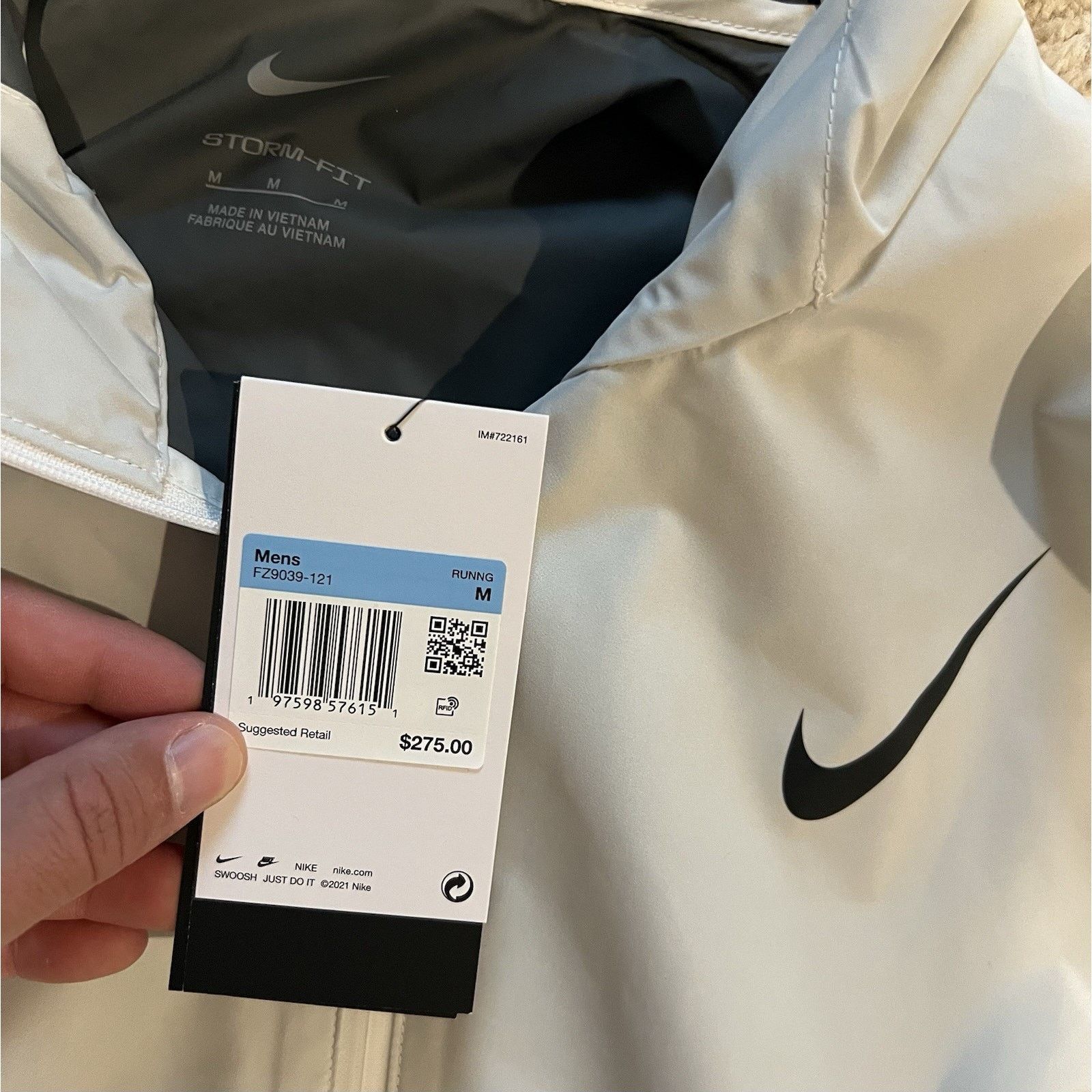 Nike Nike AeroSwift Men Storm-FIT Aerogami Running Jacket White Size US M / EU 48-50 / 2 - 5 Thumbnail