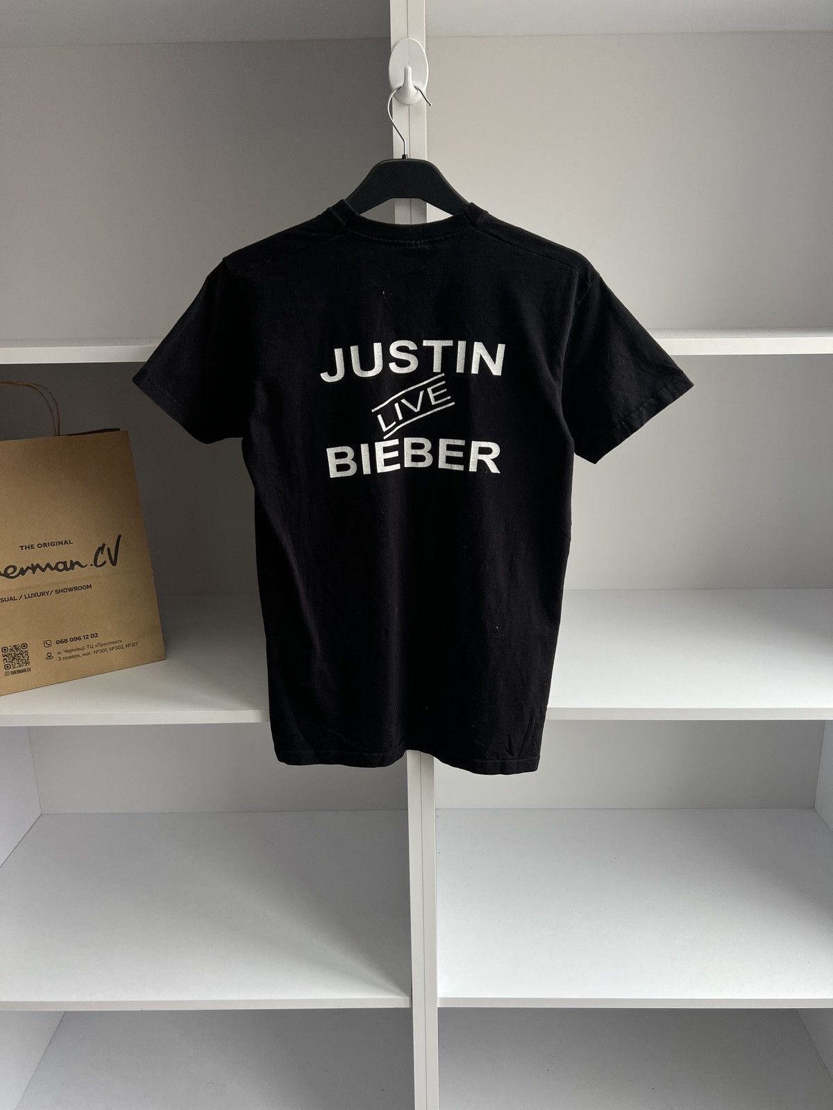 Band Tees × Vintage Vintage Justin Bieber Overprinted Tee Size US S / EU 44-46 / 1 - 9 Thumbnail