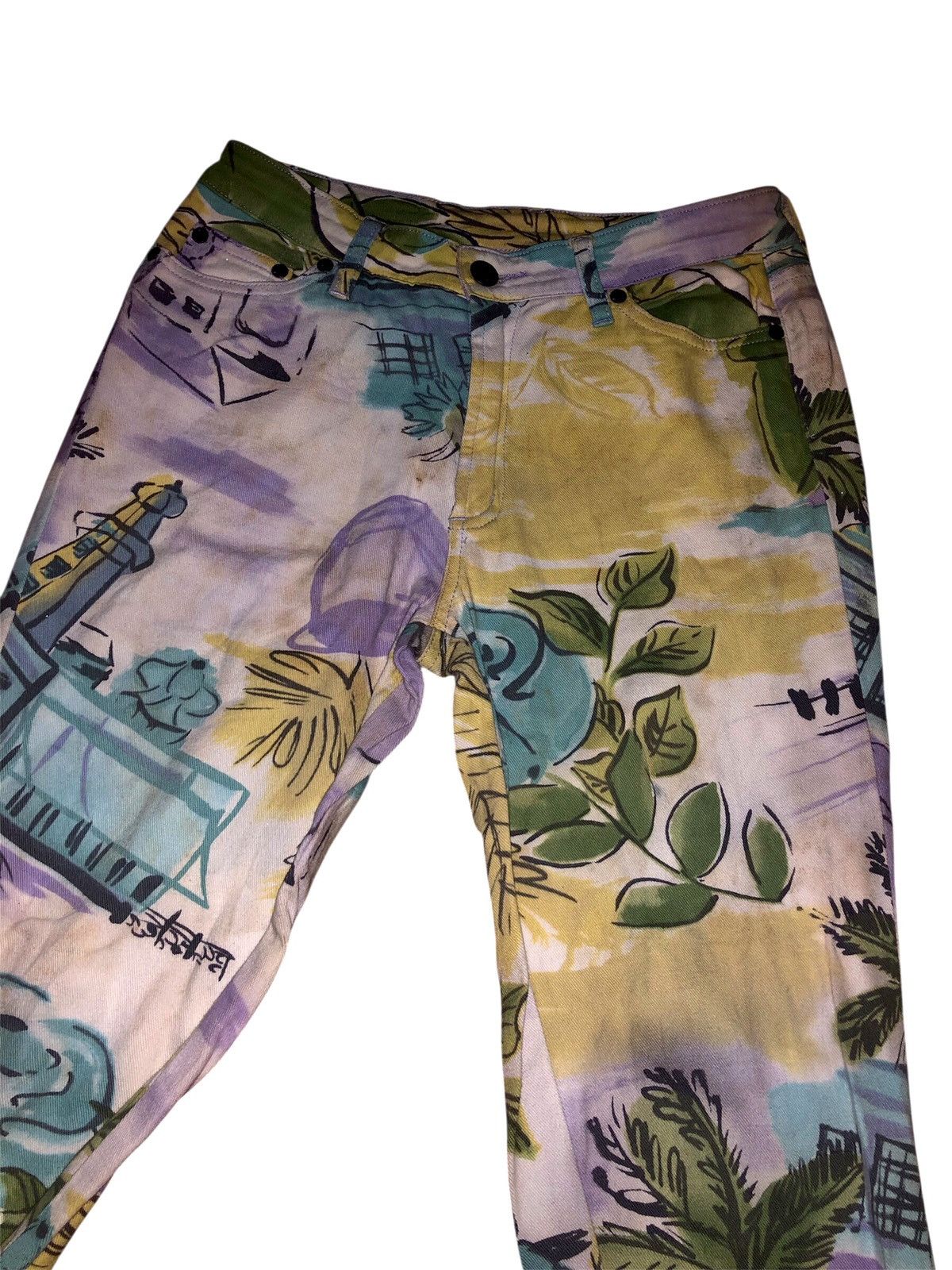 Designer × Japanese Brand × Jean Paul Gaultier ANNE ELISABETH DENIN JEANS FULL PRINT Size 28" / US 6 / IT 42 - 4 Thumbnail