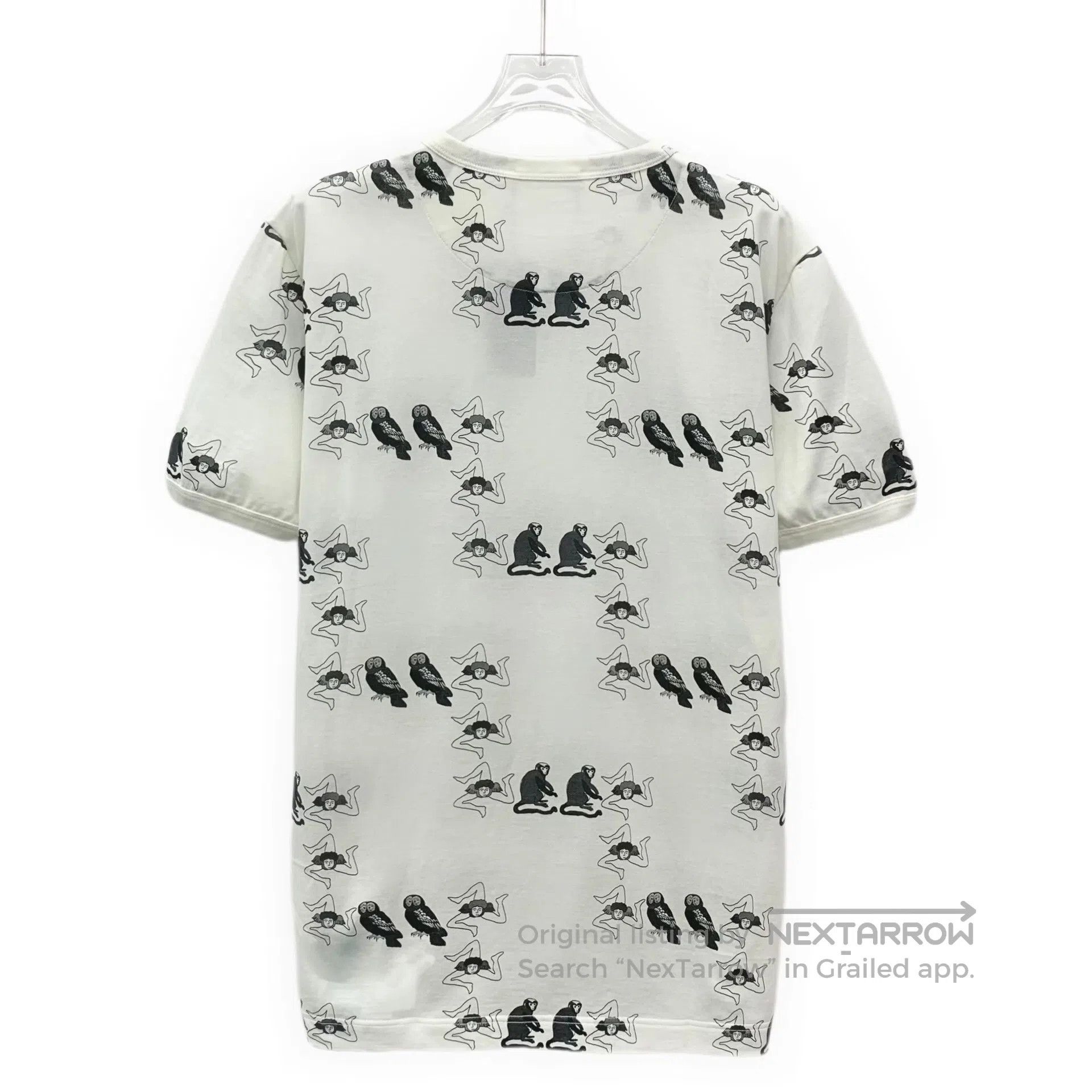 Dolce & Gabbana Dolce Gabbana White Pattern Printed Cotton Round Neck Shor Size US L / EU 52-54 / 3 - 2 Thumbnail