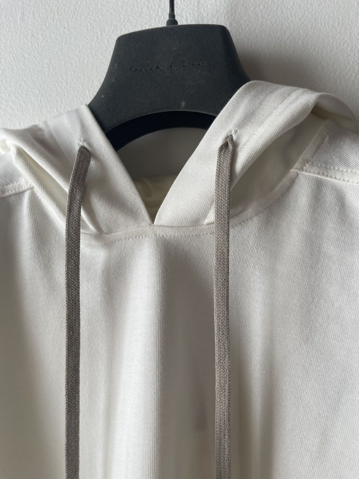 Rick Owens SS20 Tecuatl Chalk White Long Hoodie Size US M / EU 48-50 / 2 - 4 Thumbnail