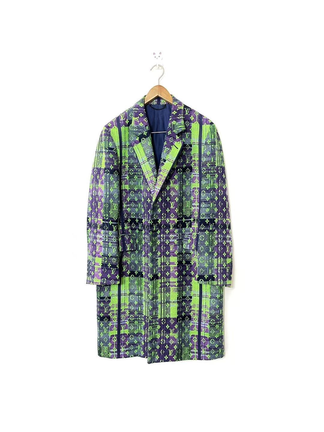 Louis Vuitton Louis Vuitton Monogram Checkered Wool Coat Size US M / EU 48-50 / 2 - 1 Thumbnail