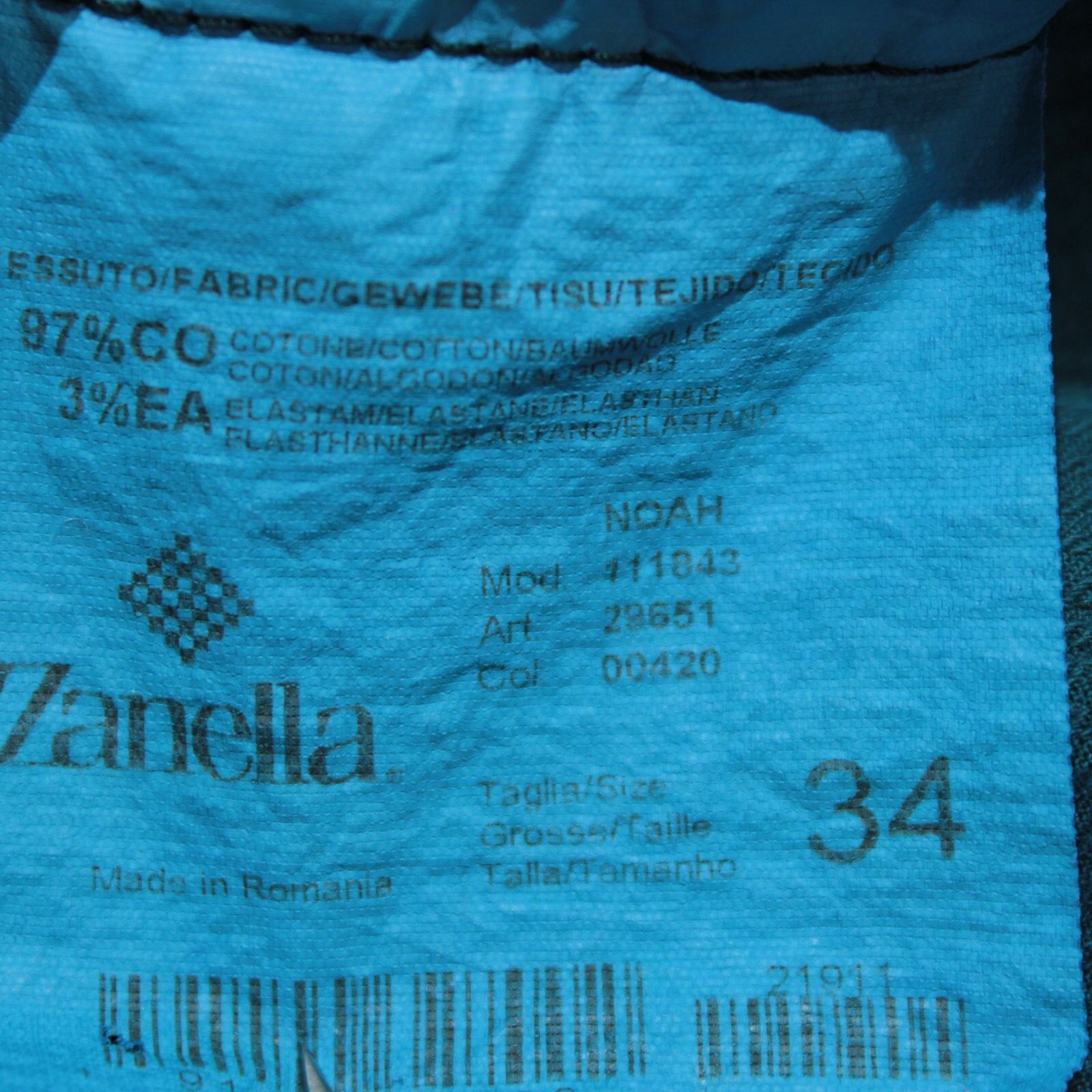 Zanella Zanella New with tags Chino Size 34 US In Blue Size US 34 / EU 50 - 4 Thumbnail