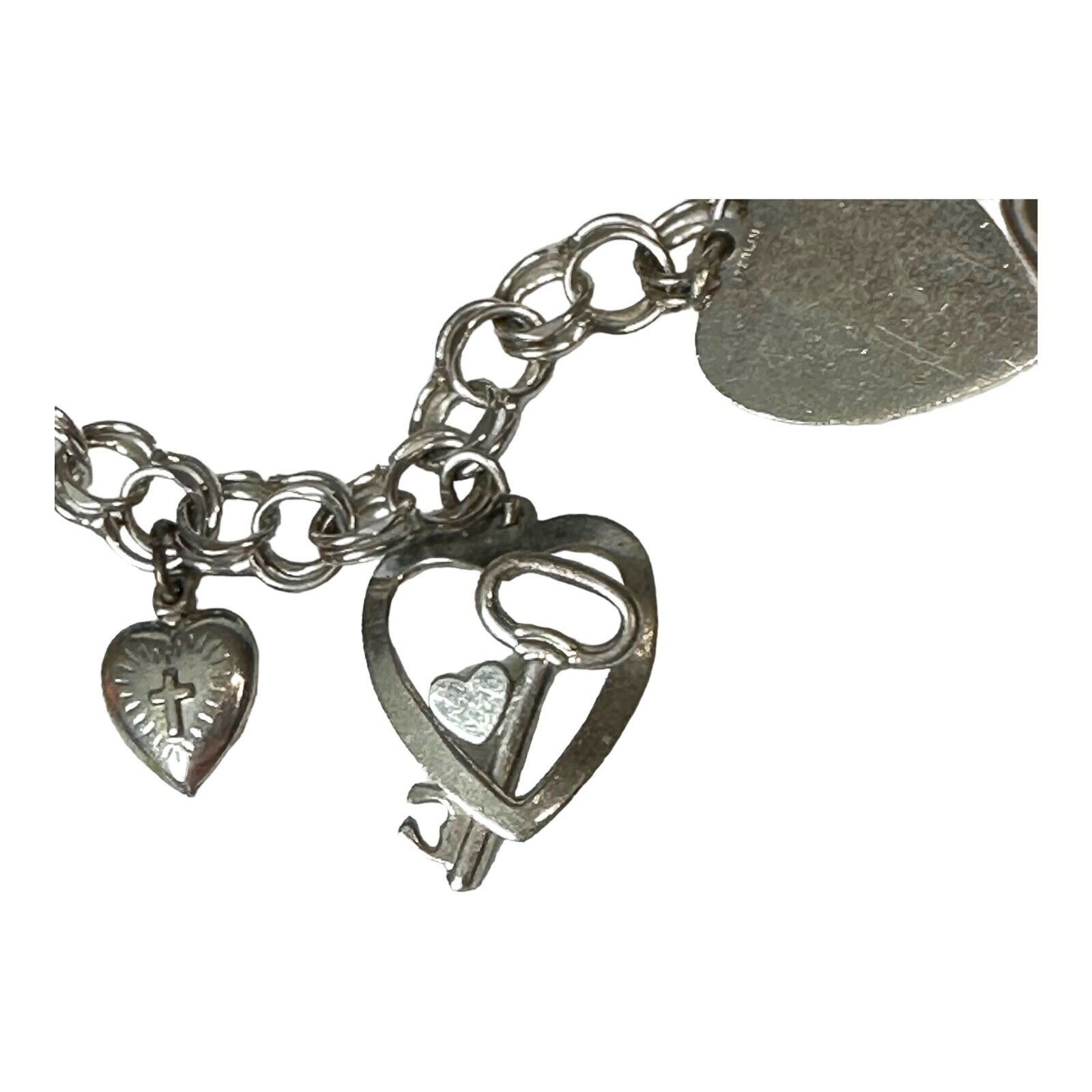 Vintage Vintage Forstner Charm Bracelet With Heart & Cross Charms An Size ONE SIZE - 9 Thumbnail