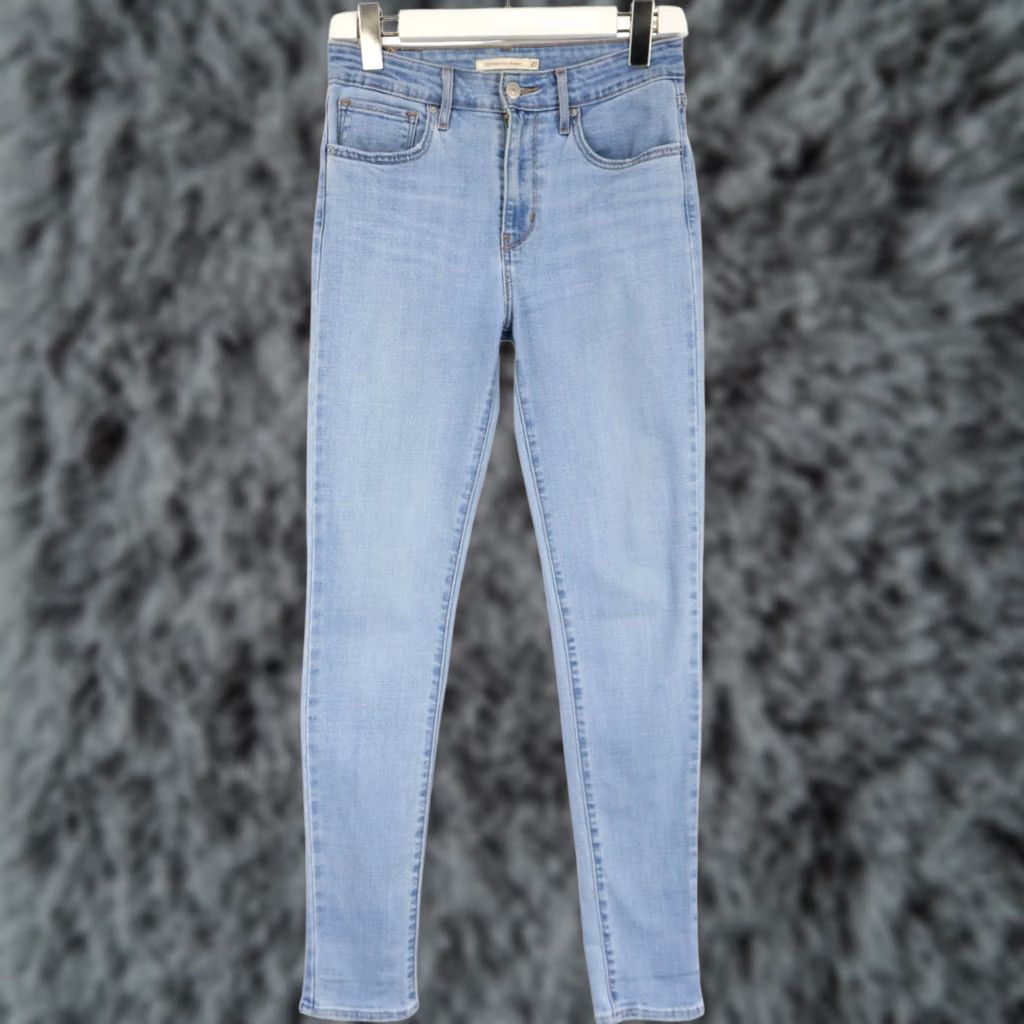 Levi's LEVI'S 721 High Rise Skinny Jeans Women's W27/L30 Blue Stretch Whiskers Size 27" / US 4 / IT 40 - 1 Thumbnail