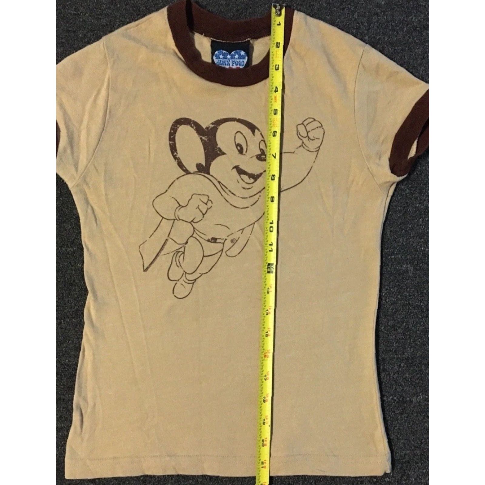 Vintage Vtg Mighty Mouse Ringer Shirt M Cartoon Mickey TV Biker Skate Emo Grunge 90s Y2K Size M / US 6-8 / IT 42-44 - 7 Thumbnail