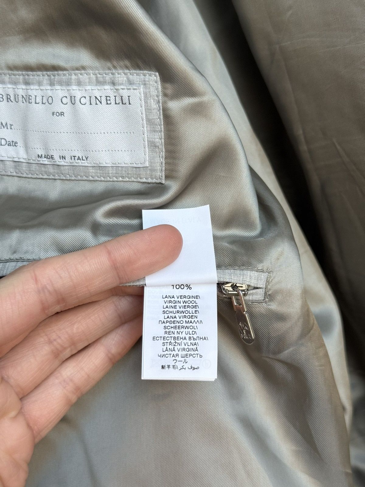 Brunello Cucinelli Brunello Cucinelli Virgin Wool Pinstripe Jacket Size 52 IT Size US L / EU 52-54 / 3 - 17 Thumbnail