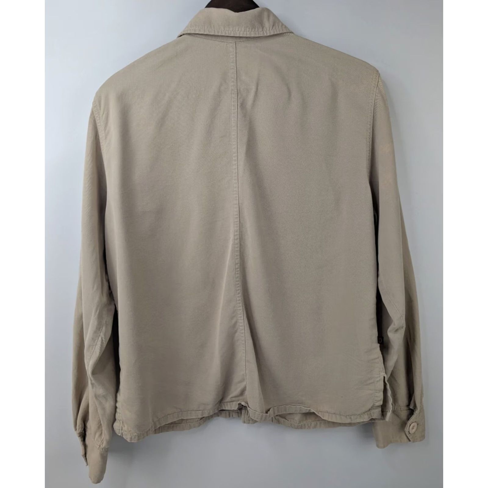 Vintage Democracy Button-Up Shirt Khaki Beige Women’s Large USA Shacket Size L / US 10 / IT 46 - 6 Thumbnail