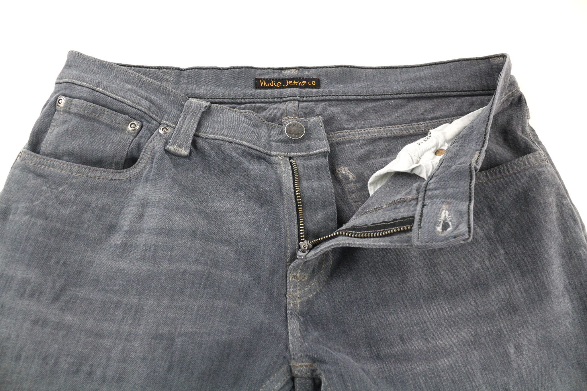 Nudie Jeans TIGHT LONG JOHN W32/L34 Organic Charcoal Leg Zip 80714 Size US 32 / EU 48 - 4 Thumbnail