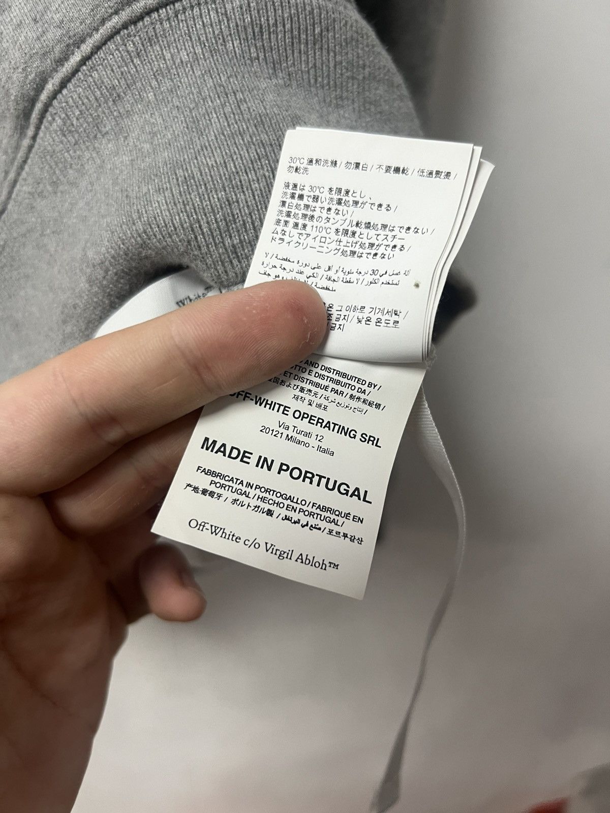 Off-White Off White Sweatshirt Big Logo Size S Gray Men Size US S / EU 44-46 / 1 - 16 Thumbnail