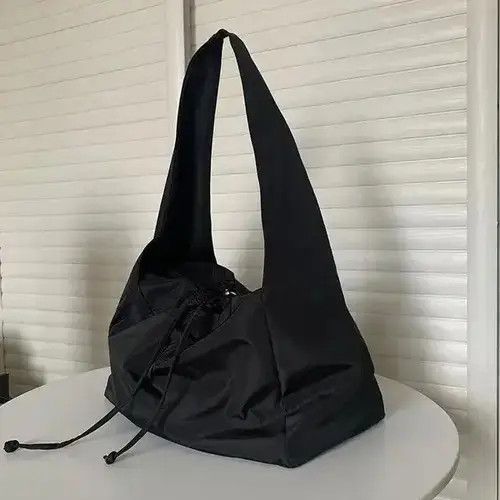 Vintage Oversized Crossbody Messenger Sling Bag Y2K Streetwear in Black, Men's