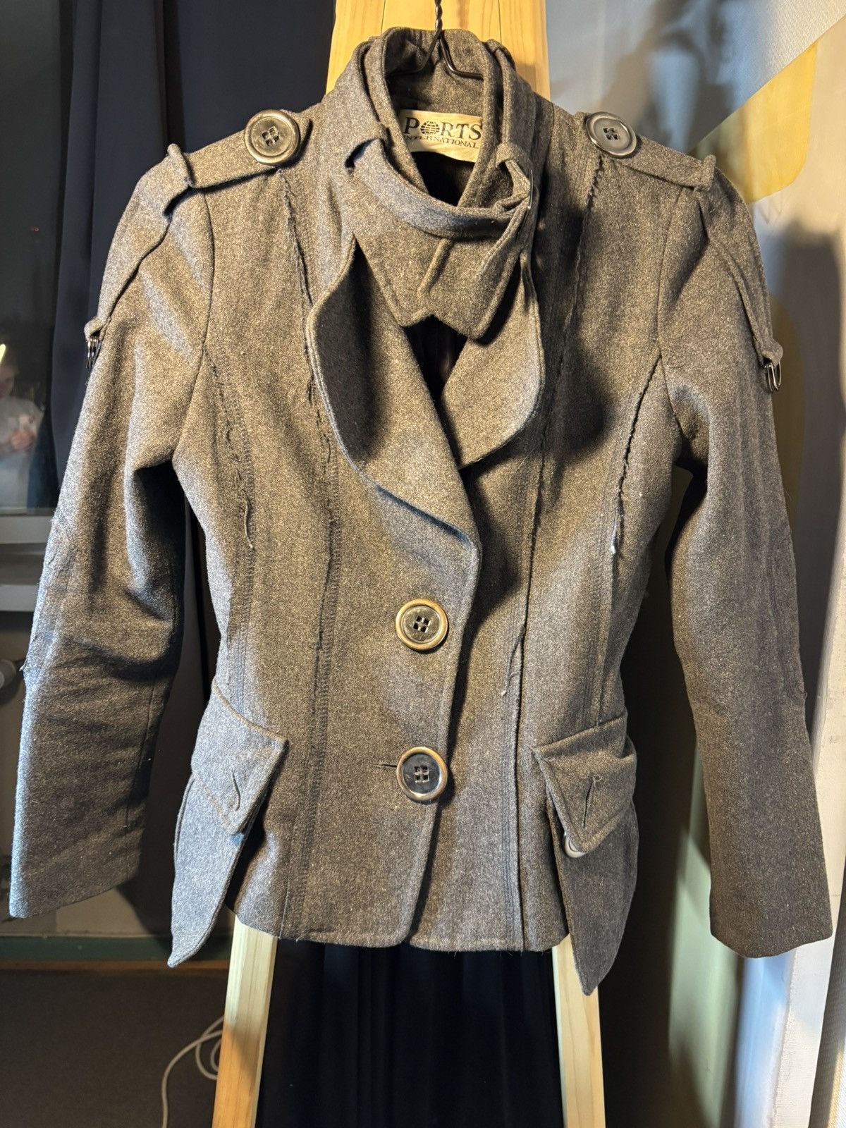 Ports 1961 Grey cropped coat PORTS Size XS / US 0-2 / IT 36-38 - 1 Thumbnail