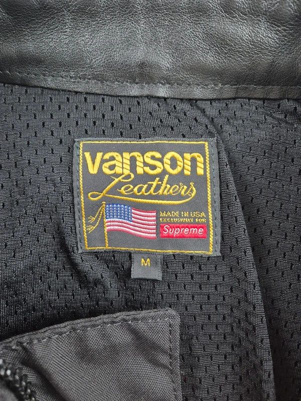 Supreme Supreme Black Vanson Leathers Cordura Letters Jacket Size M Size US M / EU 48-50 / 2 - 8 Thumbnail