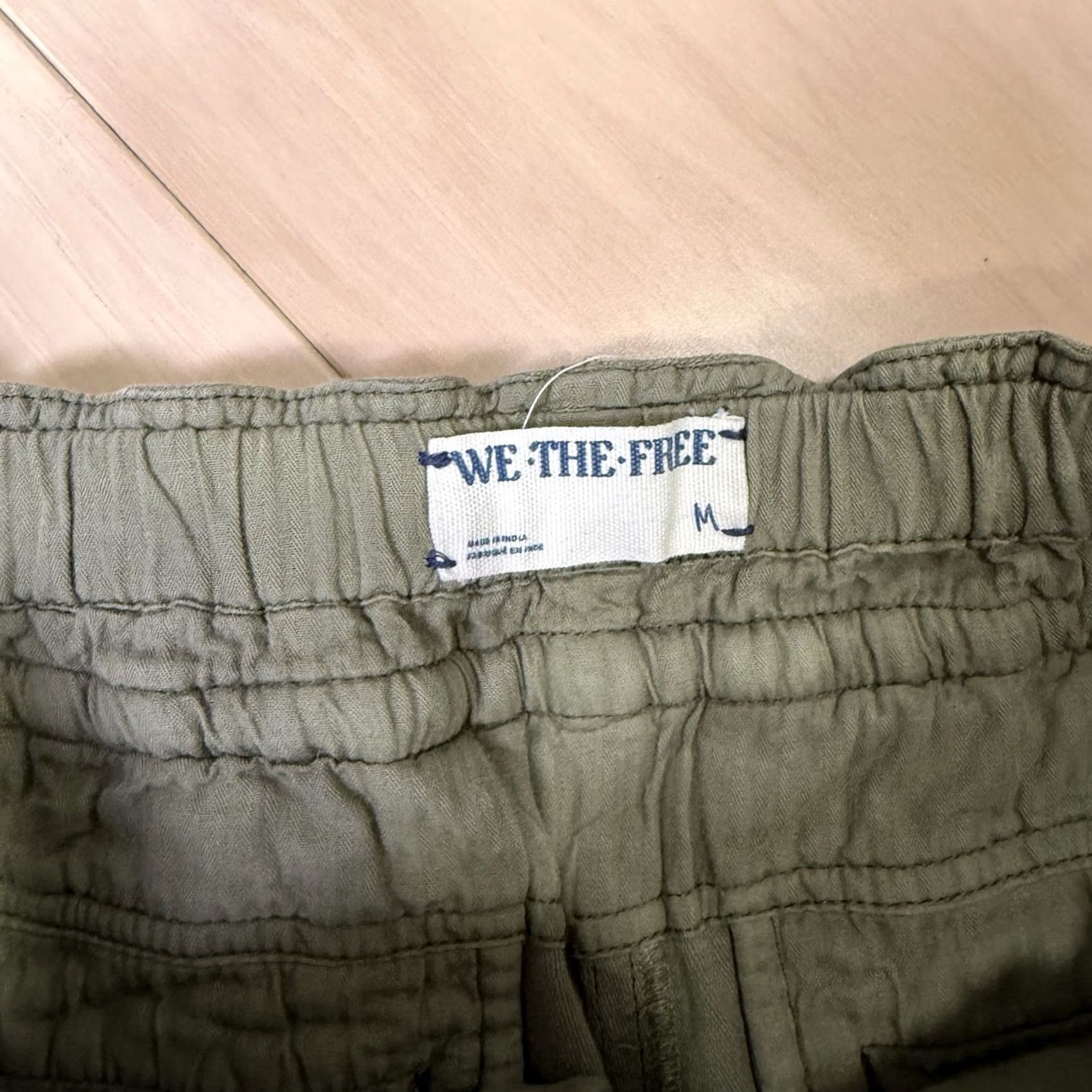 Free People Free People Tahiti Pull On Cargo Pants Women's Medium Green Wide-Leg Casual Pant Size 32" / US 10 / IT 46 - 5 Thumbnail