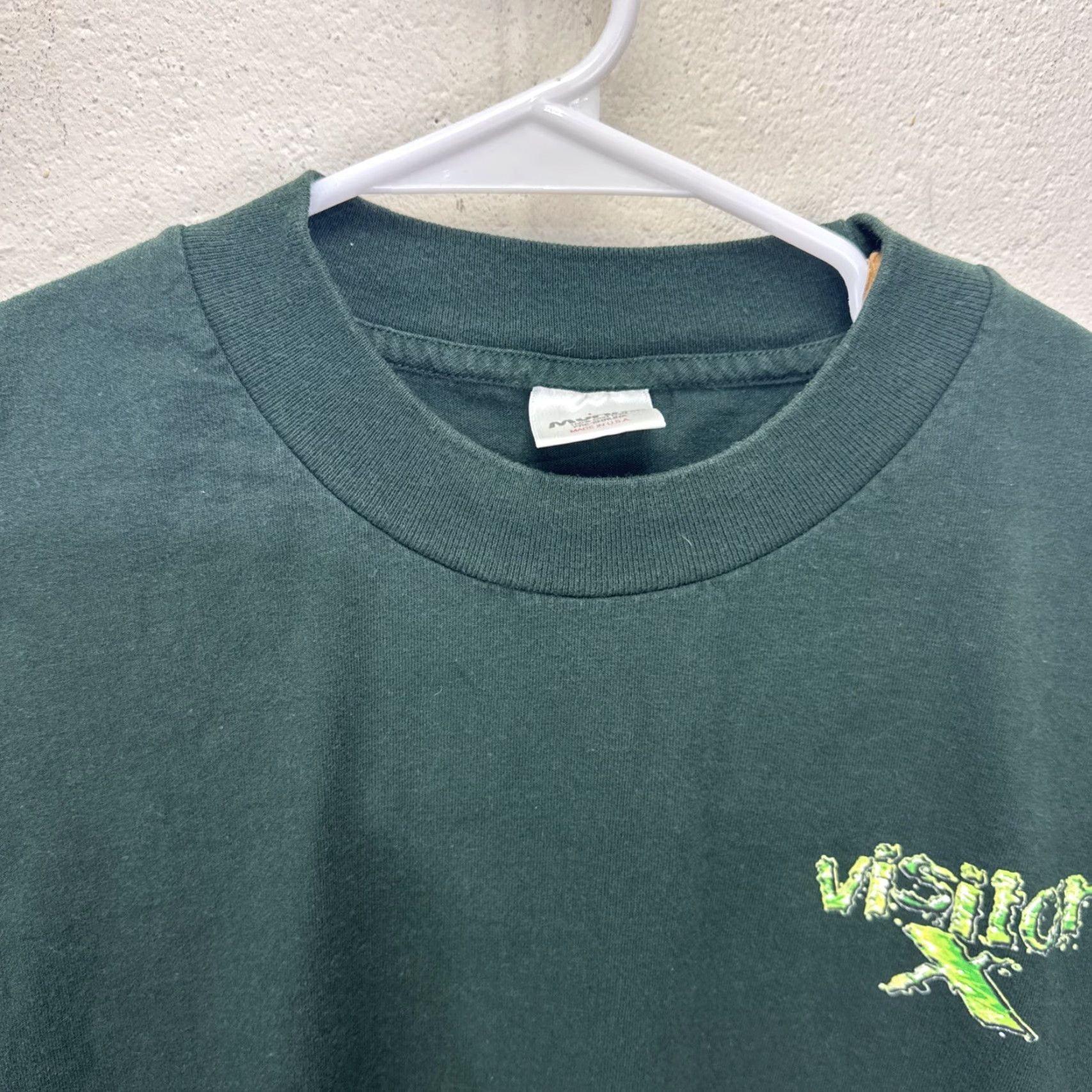 Vintage VINTAGE Murina 90s Alien T-Shirt Men Large Green Graphic Short Sleeve Retro Size US L / EU 52-54 / 3 - 4 Thumbnail