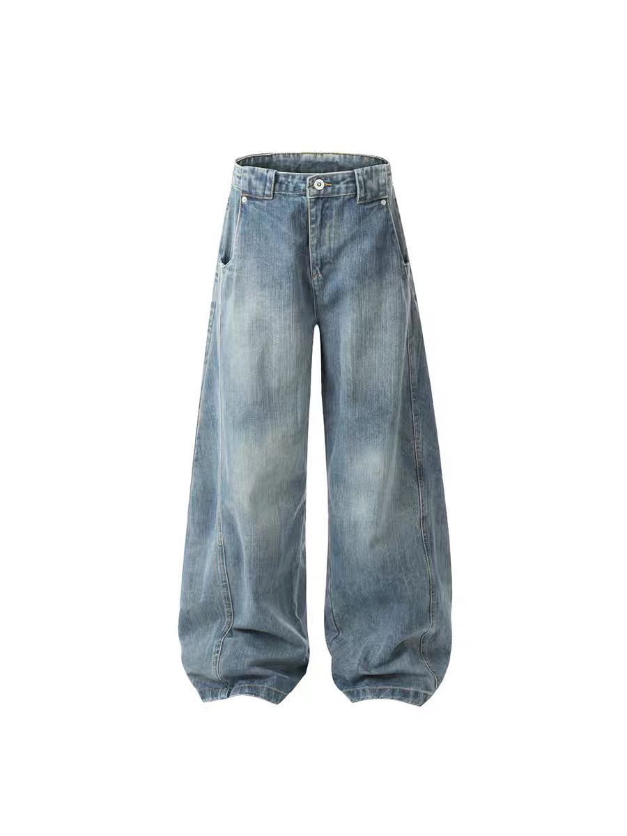 Japanese Brand × Jean Street Bamboo Print Loose Machete Vintage Washed Jeans Size US 32 / EU 48 - 5 Thumbnail