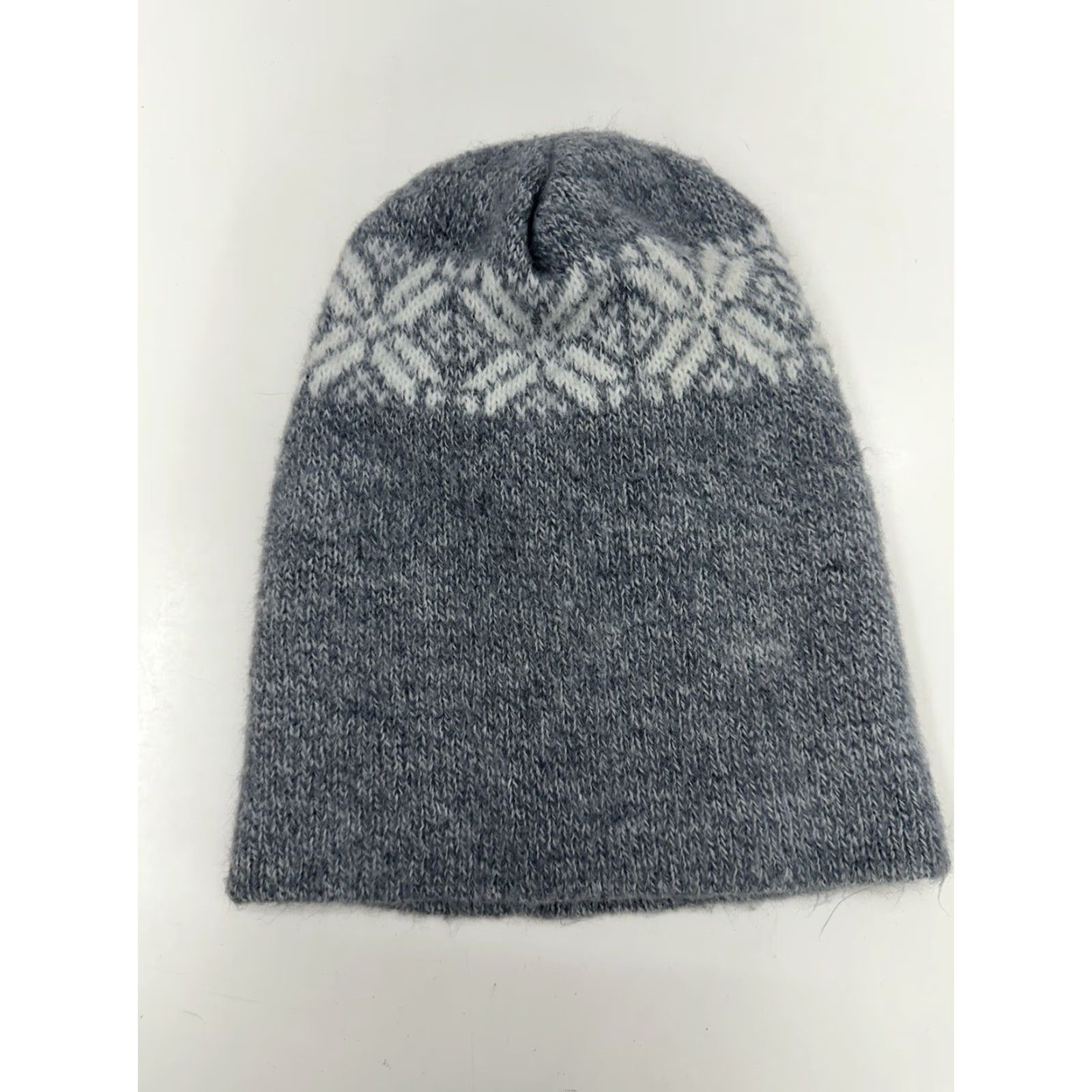 Vintage VINTAGE Unbranded Womens Hat Gray Snowflake Beanie Pull On Knit Size ONE SIZE - 4 Thumbnail