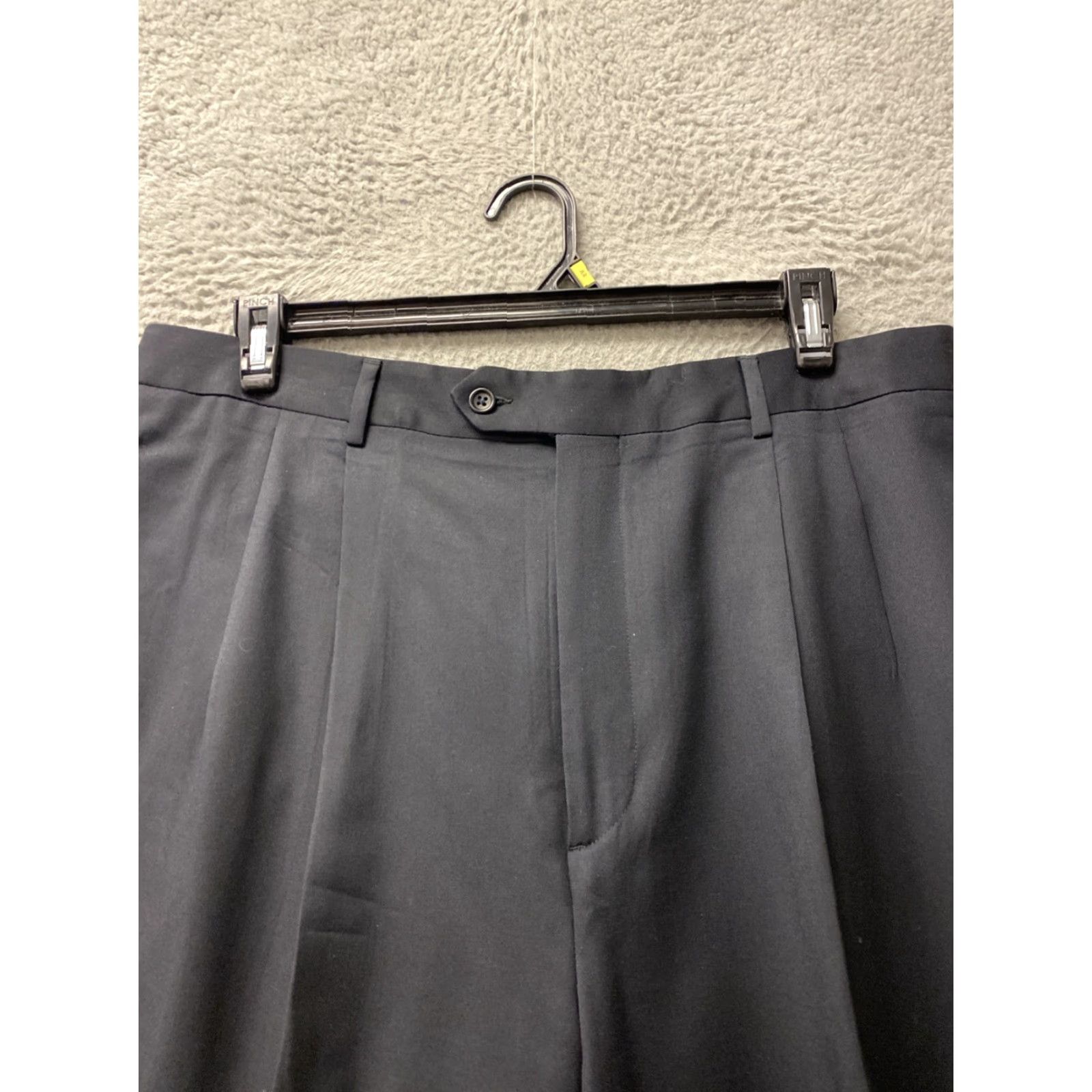 Banana Republic Banana Republic Pants Dress Mens 40X34 BLACK Flat Front Straight Leg Wool Regular Inseam 34 Dress Pants Mens Boys? Size US 40 / EU 56 - 2 Thumbnail