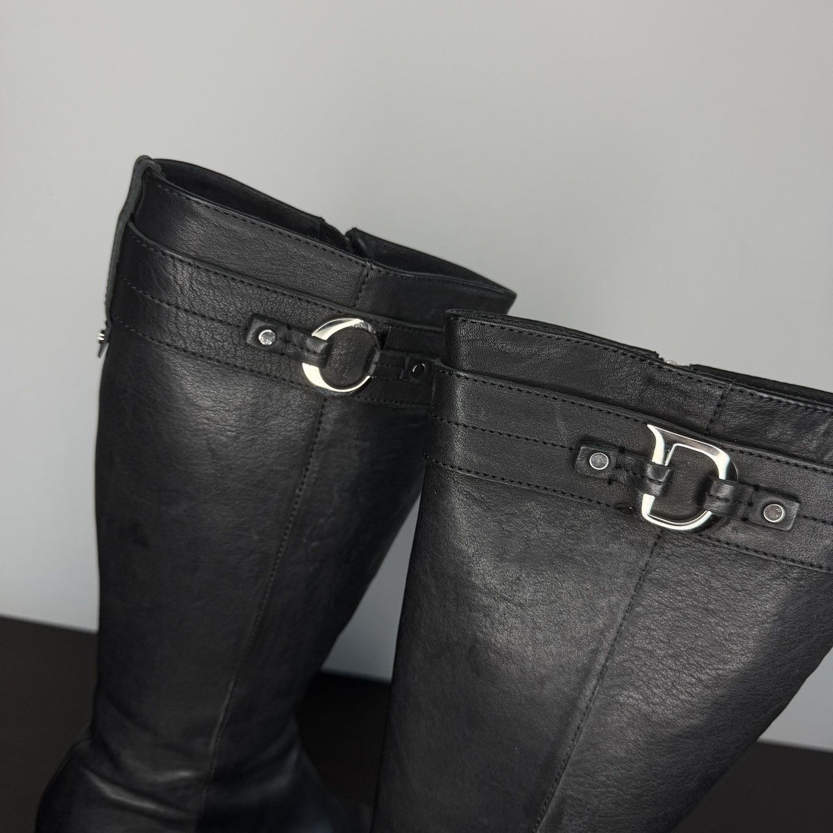 Dior Christian Dior Boots High Black Leather Size US 7 / IT 37 - 7 Thumbnail