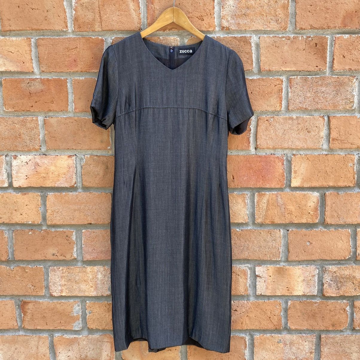 Zucca ZUCCA Dark Denim V-Neck Dress Size M / US 6-8 / IT 42-44 - 8 Thumbnail