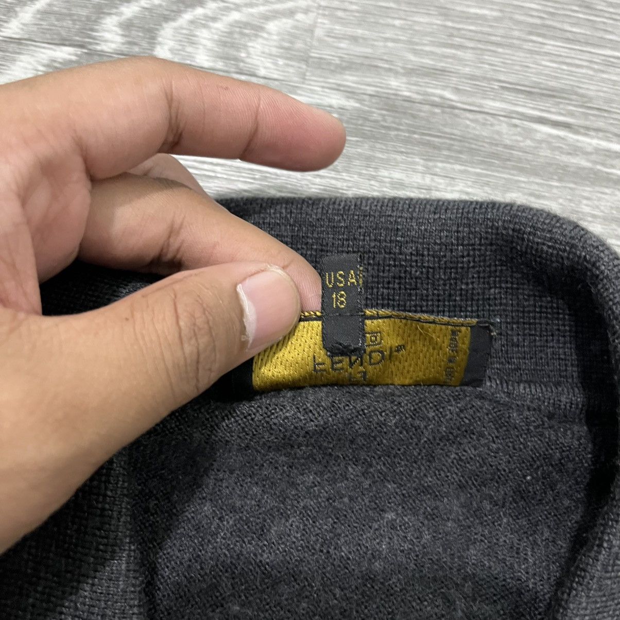 Fendi 2000's Fendi Wool Shirt Collar Polo Knit Luxury Size US L / EU 52-54 / 3 - 7 Thumbnail