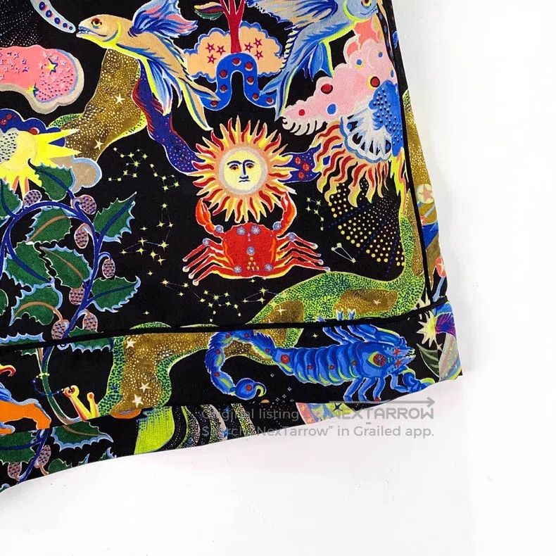 Dior Dior Multi-color cartoon pattern printed mulberry silk cas Size 26" / US 2 / IT 38 - 4 Thumbnail