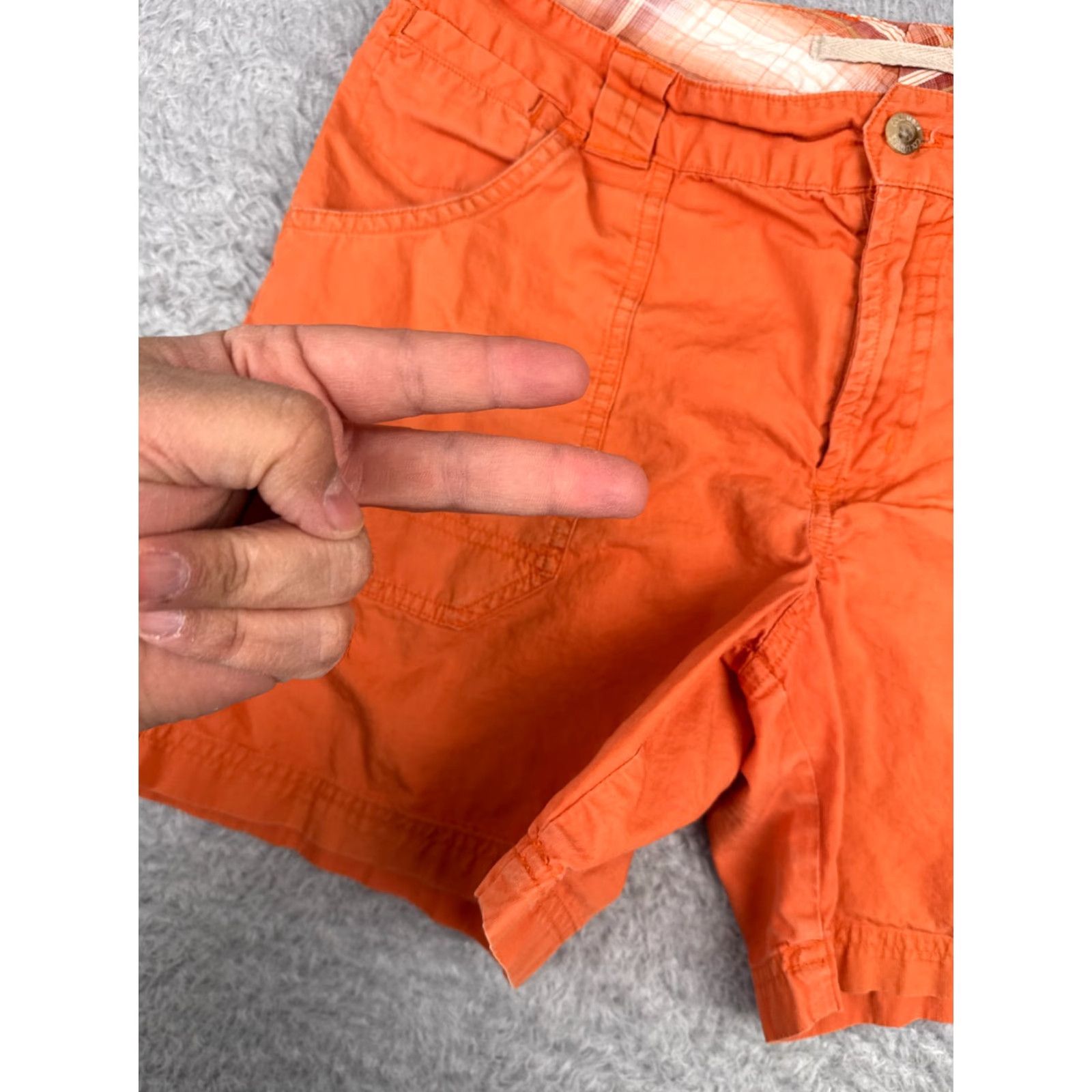 Vintage Columbia Shorts Womens 8 Orange 100% Cotton Bush Pockets Hike Camp 32x5 Fading Size 30" / US 8 / IT 44 - 5 Thumbnail