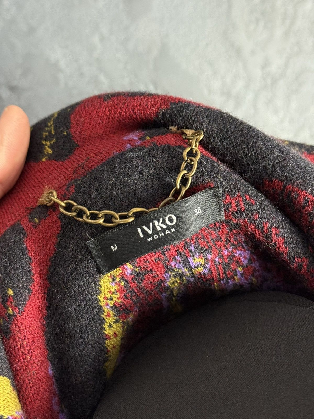 Other IVKO Women’s 100% Wool Abstract Pattern Coat Size 38 / M Size M / US 6-8 / IT 42-44 - 6 Thumbnail