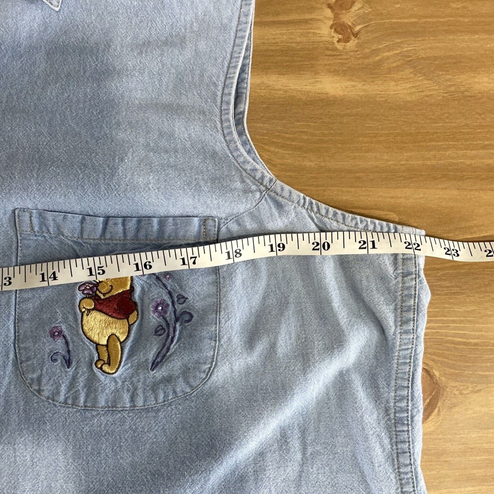 Disney VINTAGE Disney Winnie the Pooh Embroidered Denim Vest Women XL Blue Size XL / US 12-14 / IT 48-50 - 5 Thumbnail