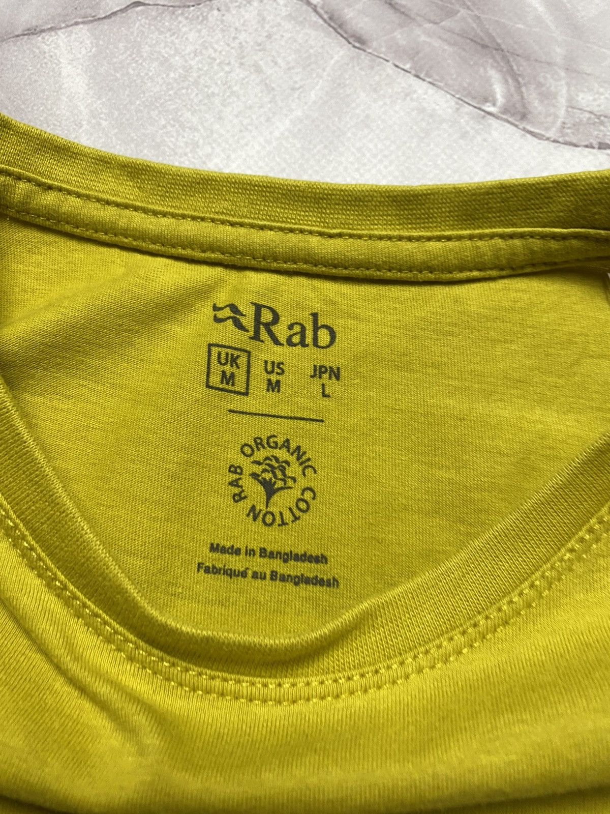 Rab Rab Stance Geo SS T-Shirt Organic Cotton Yellow Men’s Size M Size US M / EU 48-50 / 2 - 5 Thumbnail