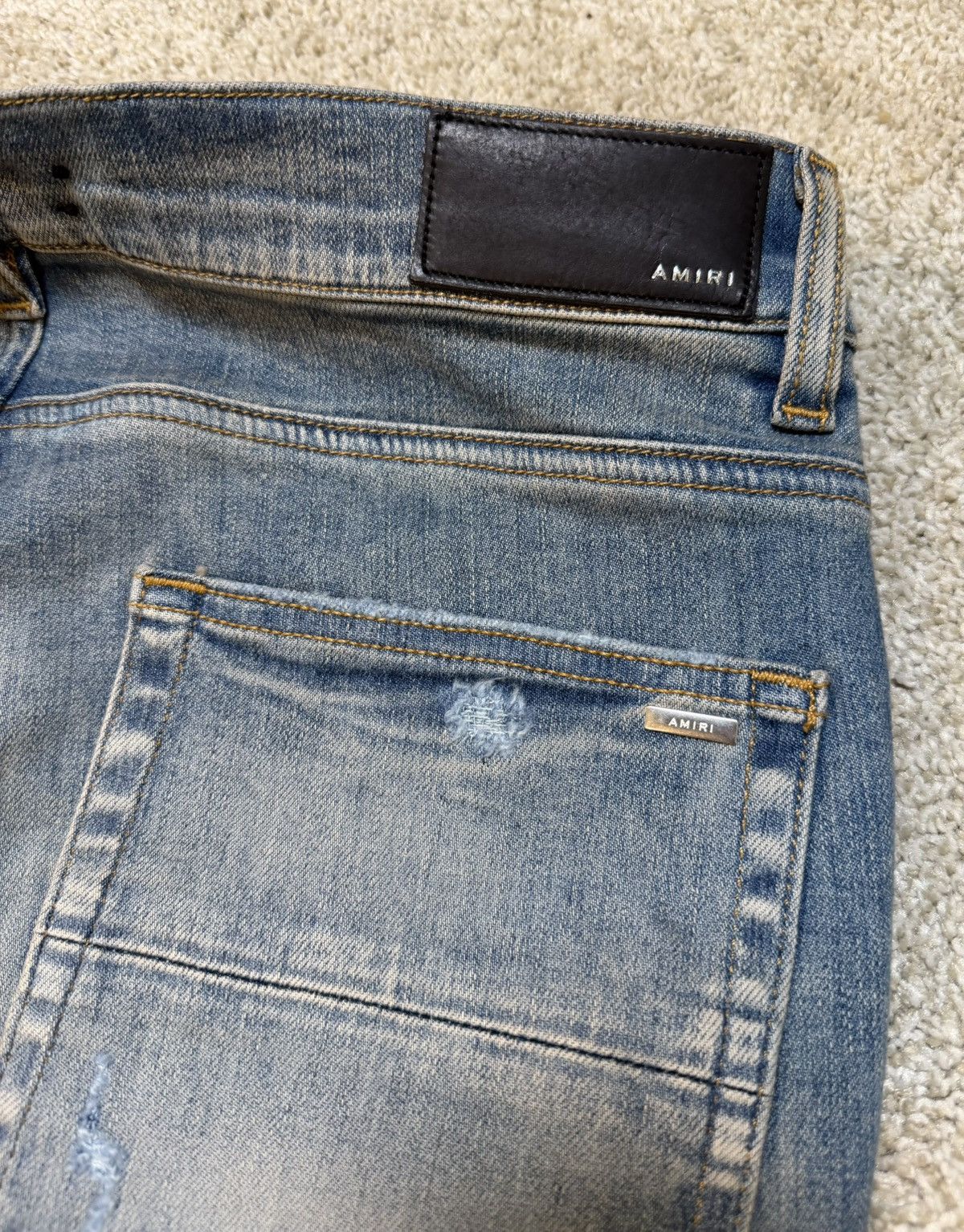 Amiri Amiri Logo Appliqué Denim Jeans Size US 32 / EU 48 - 5 Thumbnail
