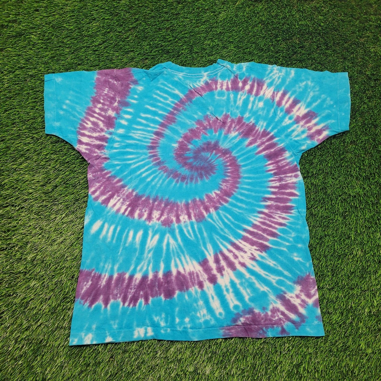 Fruit Of The Loom VTG 80s Single Stitch Tie Dye T-Shirt M Blue Purple Hippie Size US M / EU 48-50 / 2 - 5 Thumbnail