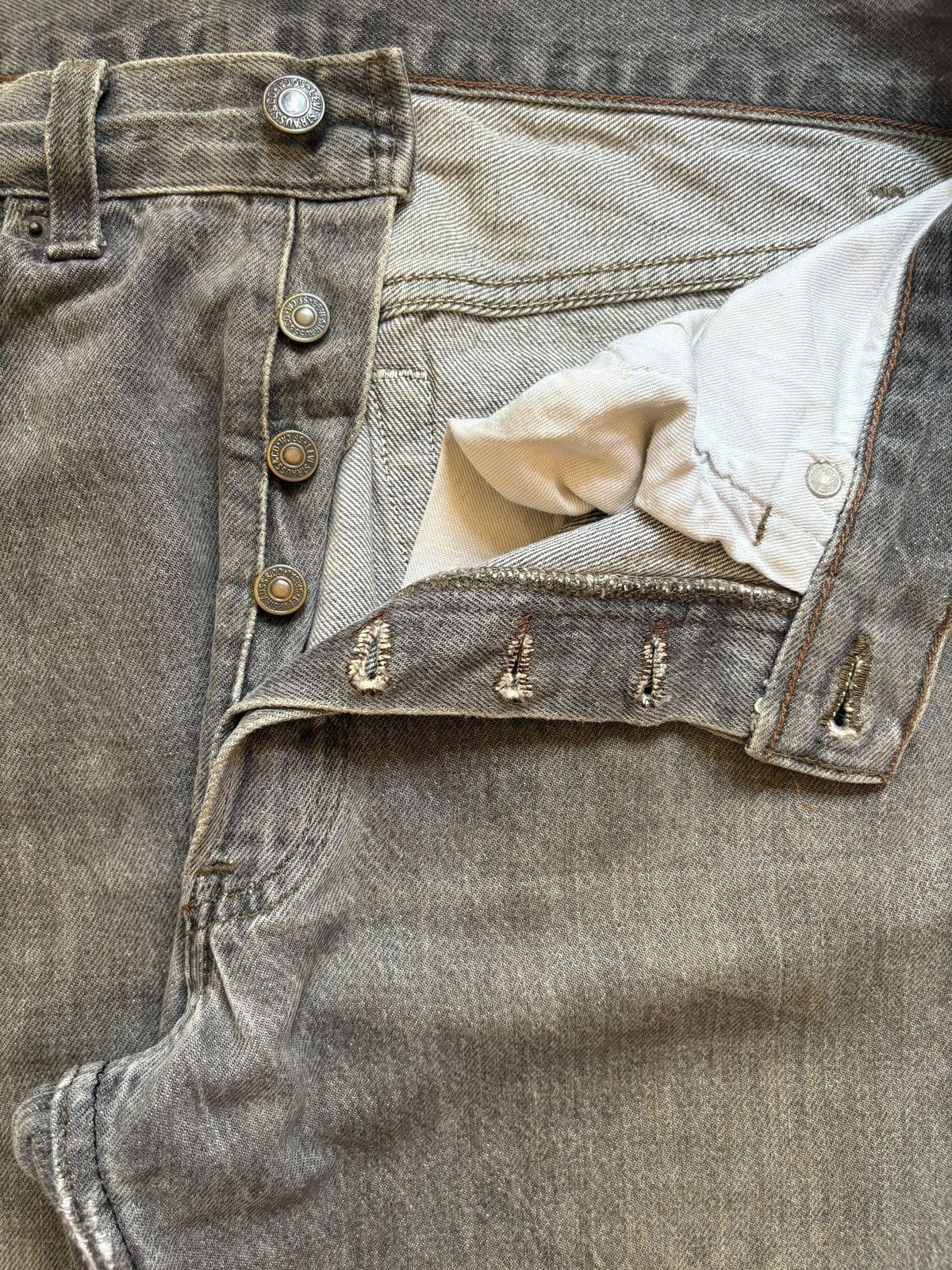 Levi's Vintage 90s Levis Mud Wash Distressed Jeans Size US 31 - 3 Thumbnail
