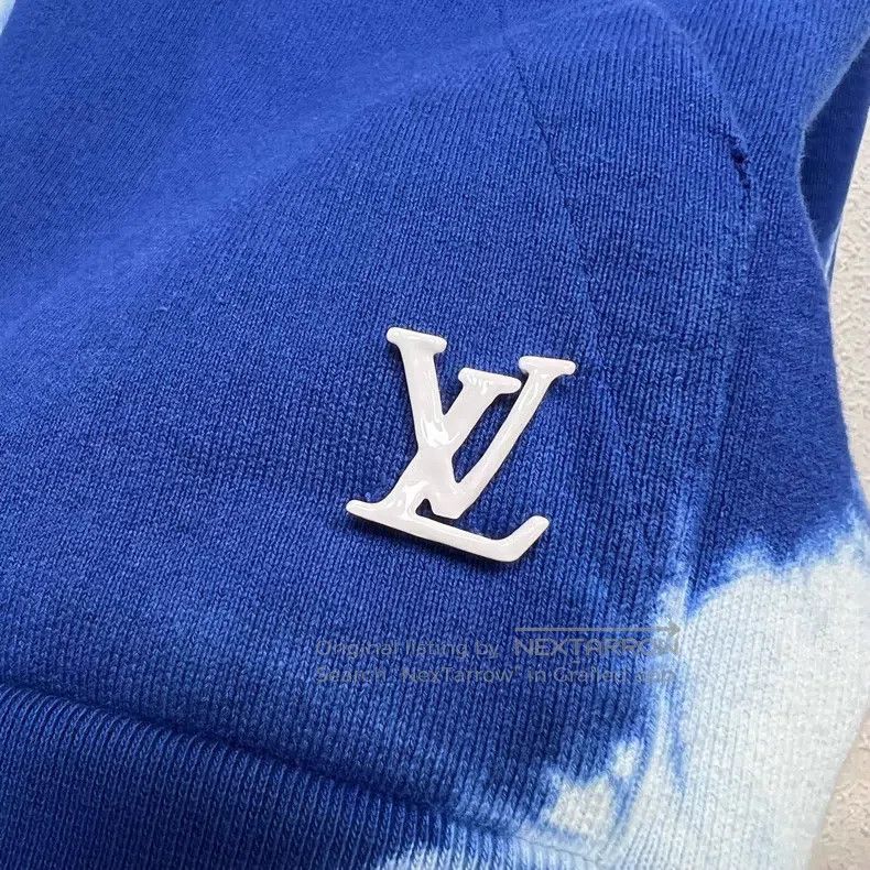 Louis Vuitton Louis Vuitton Blue logo embroidered tie-dyed hoodie Size US M / EU 48-50 / 2 - 5 Thumbnail