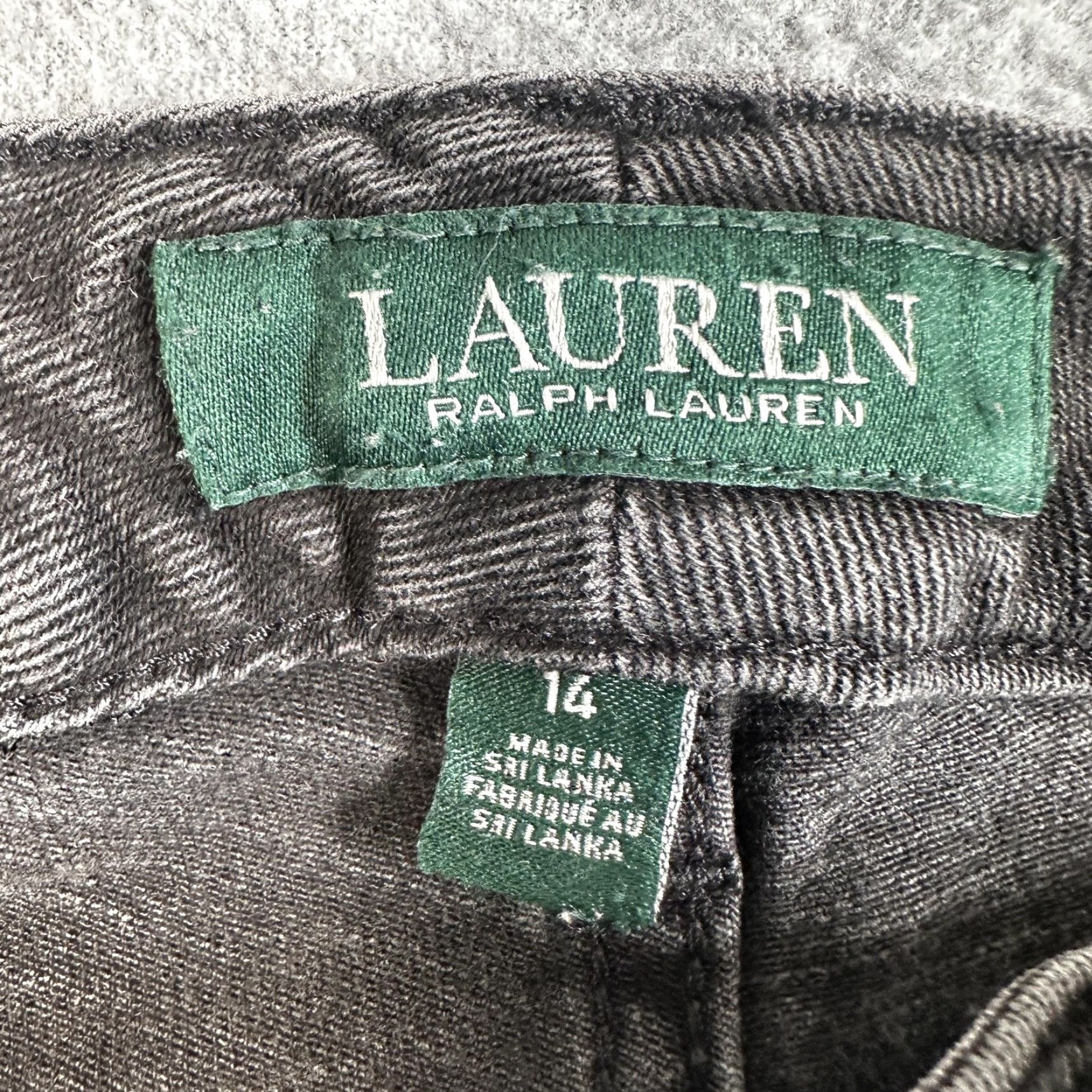 Ralph Lauren Lauren Ralph Lauren Jeans Womens 14 Charcoal Gray Sequin Side Stripe Straight Leg Denim Size 36" / US 14 / IT 50 - 2 Thumbnail