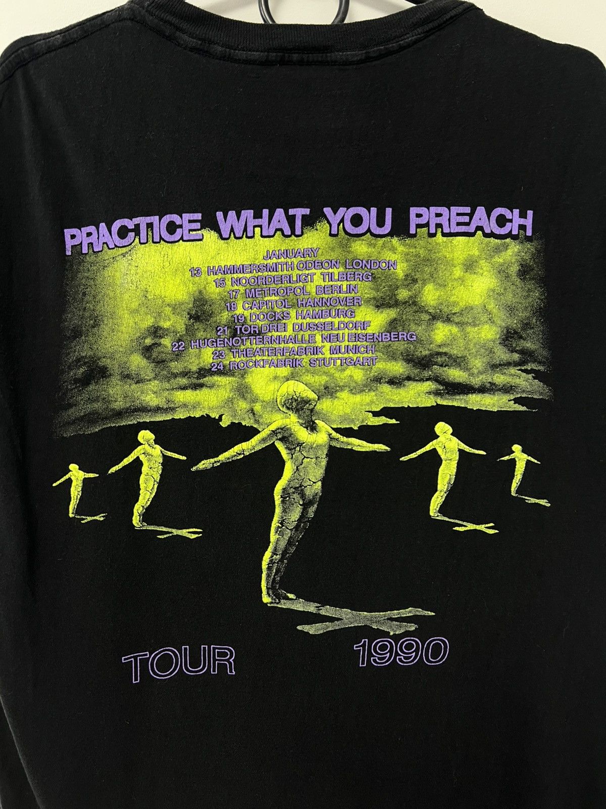 Band Tees Vintage Testament Practice What you Preach 1990 Tour sz M Size US M / EU 48-50 / 2 - 15 Thumbnail