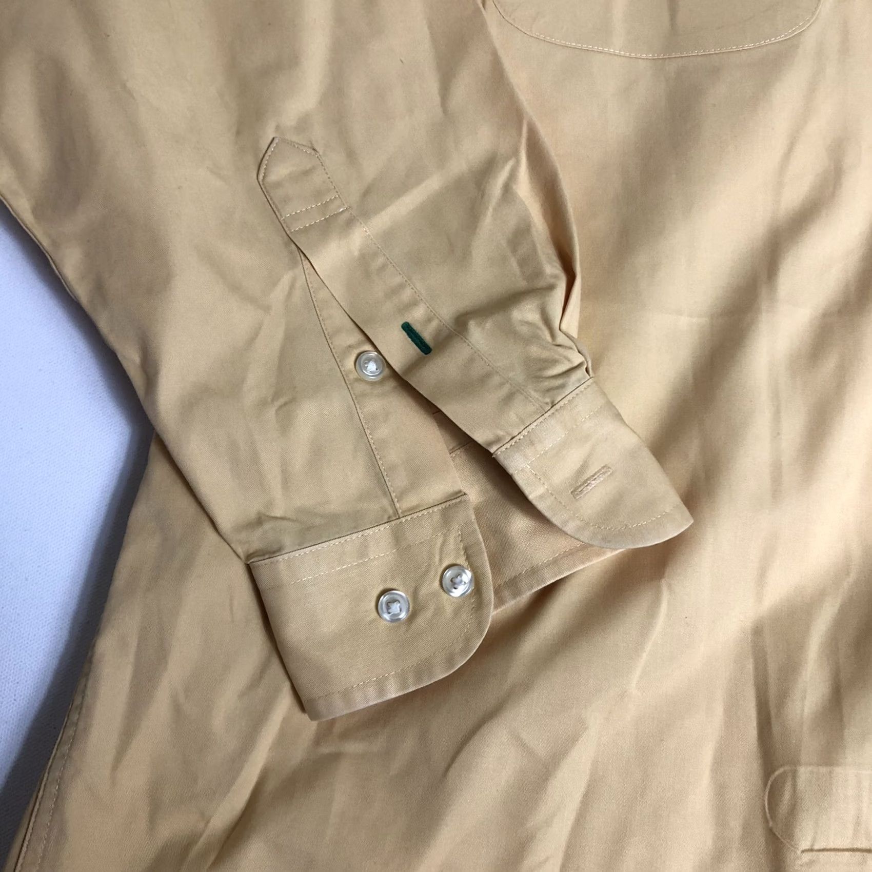 Tommy Hilfiger Tommy Hilfiger Mens Yellow Long sleeve Button Down Dress Shirt Large M82 Size 42R - 6 Thumbnail