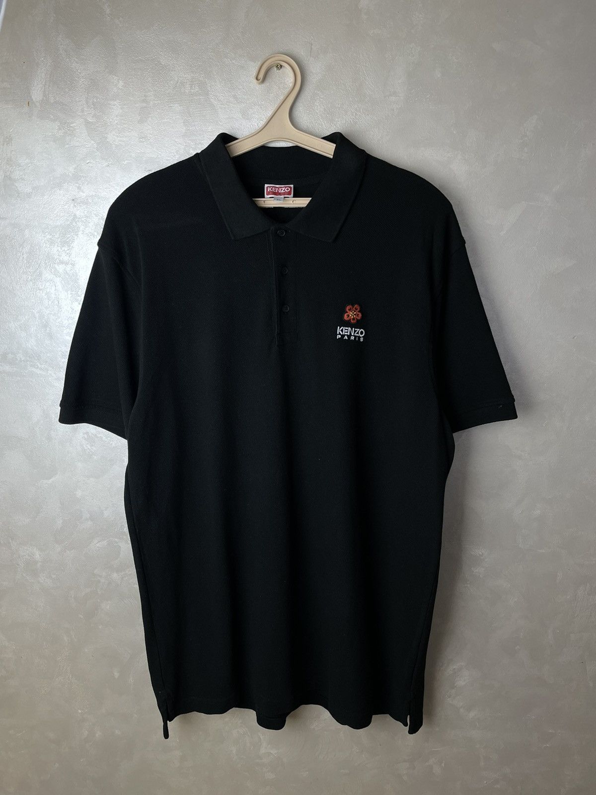 Kenzo KENZO Paris Crest Flower Logo Men's XL Black Polo Shirt Size US XL / EU 56 / 4 - 1 Thumbnail