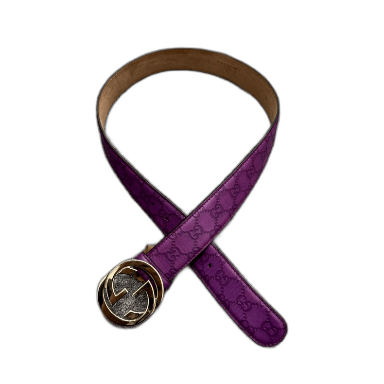 Gucci gucci purple logo belt Size ONE SIZE - 1 Thumbnail