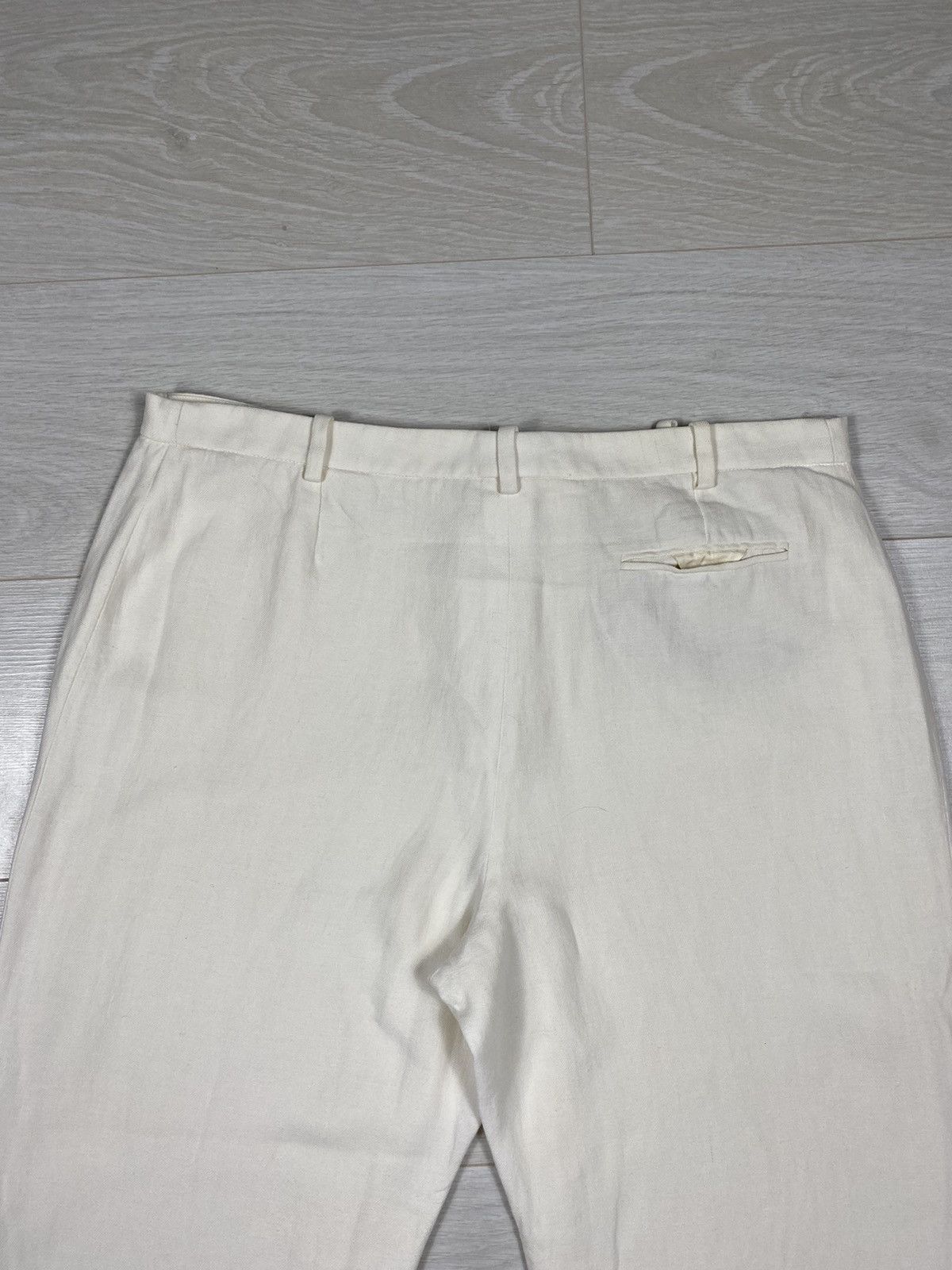 Hermes × Maison Margiela × Vintage Hermes Paris by Margiela Unisex Pants Straight 90s Linen Size US 34 / EU 50 - 17 Thumbnail