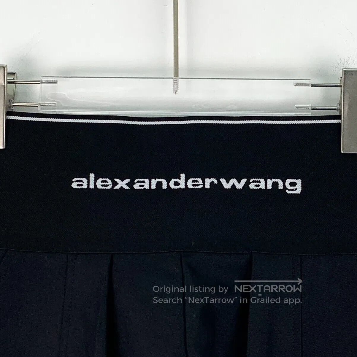 Alexander Wang Alexander Wang size XS Black stretch logo lettered cotton Size US 27 - 5 Thumbnail