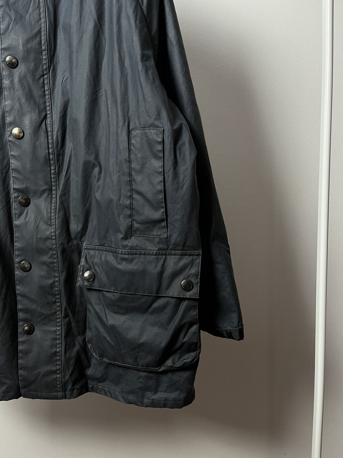 Vintage × Wax London Vintage British Classic Wax Cotton Navy Jacket Size US M / EU 48-50 / 2 - 5 Thumbnail