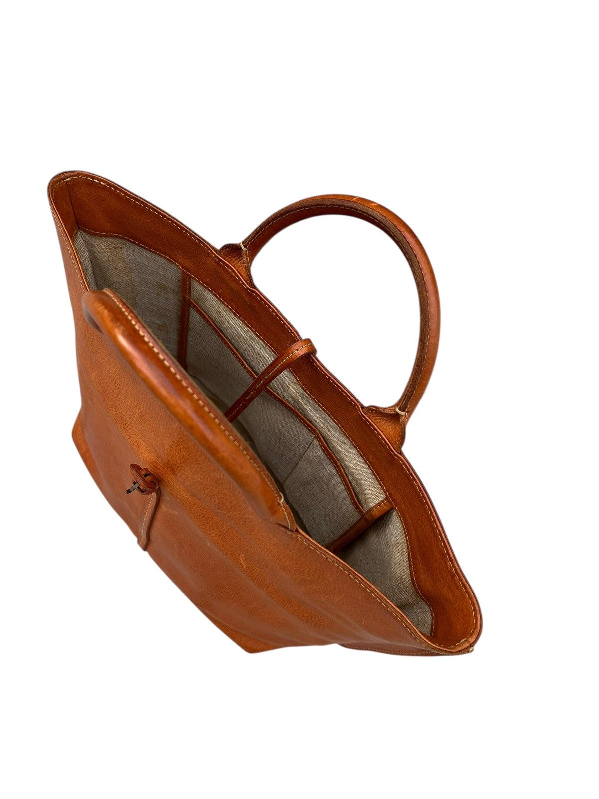 Leather Genten Japan Patina Leather Tote Bag Size ONE SIZE - 20 Thumbnail