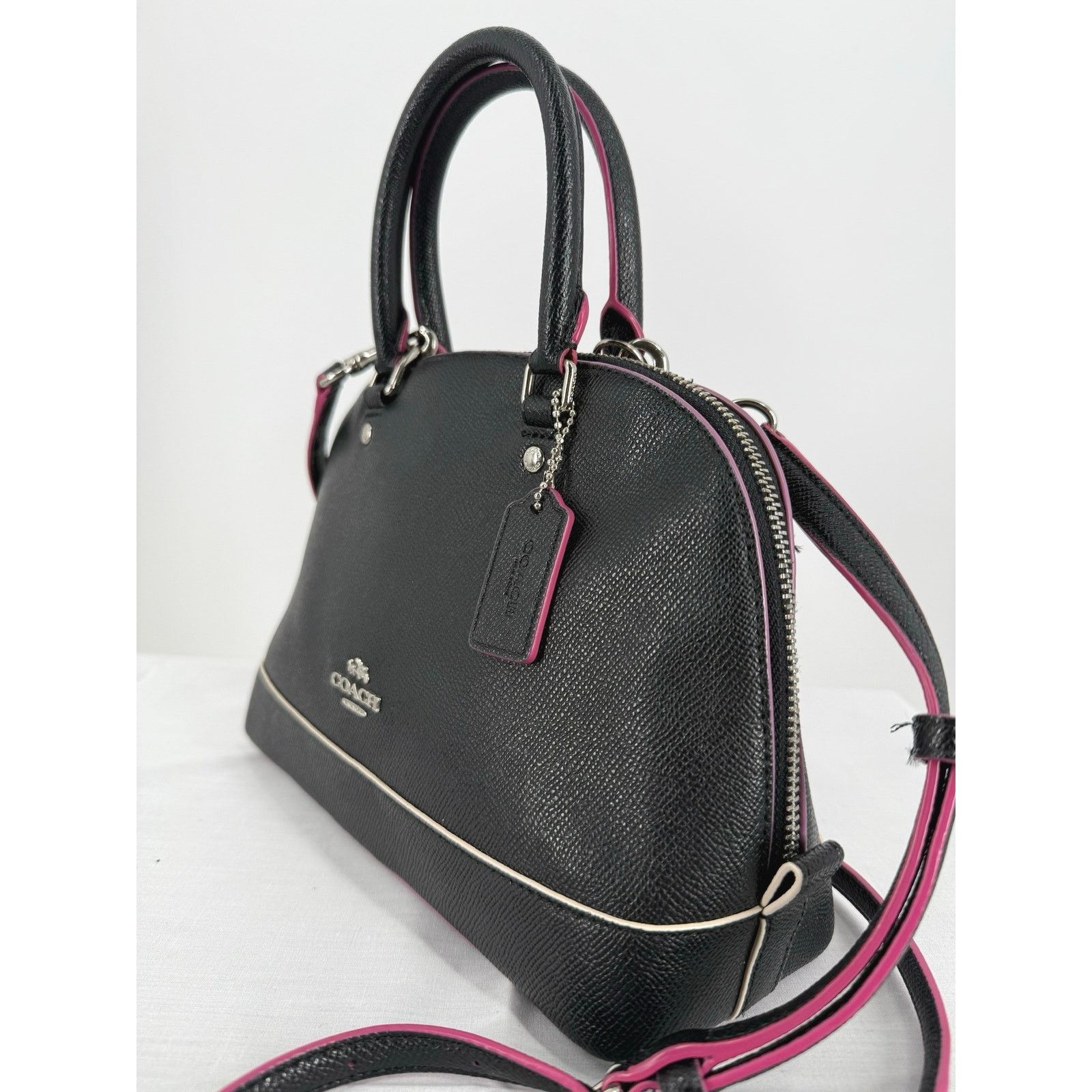 Coach Coach Mini Sierra Satchel F13310 Black Multi Edgepaint Size ONE SIZE - 5 Thumbnail
